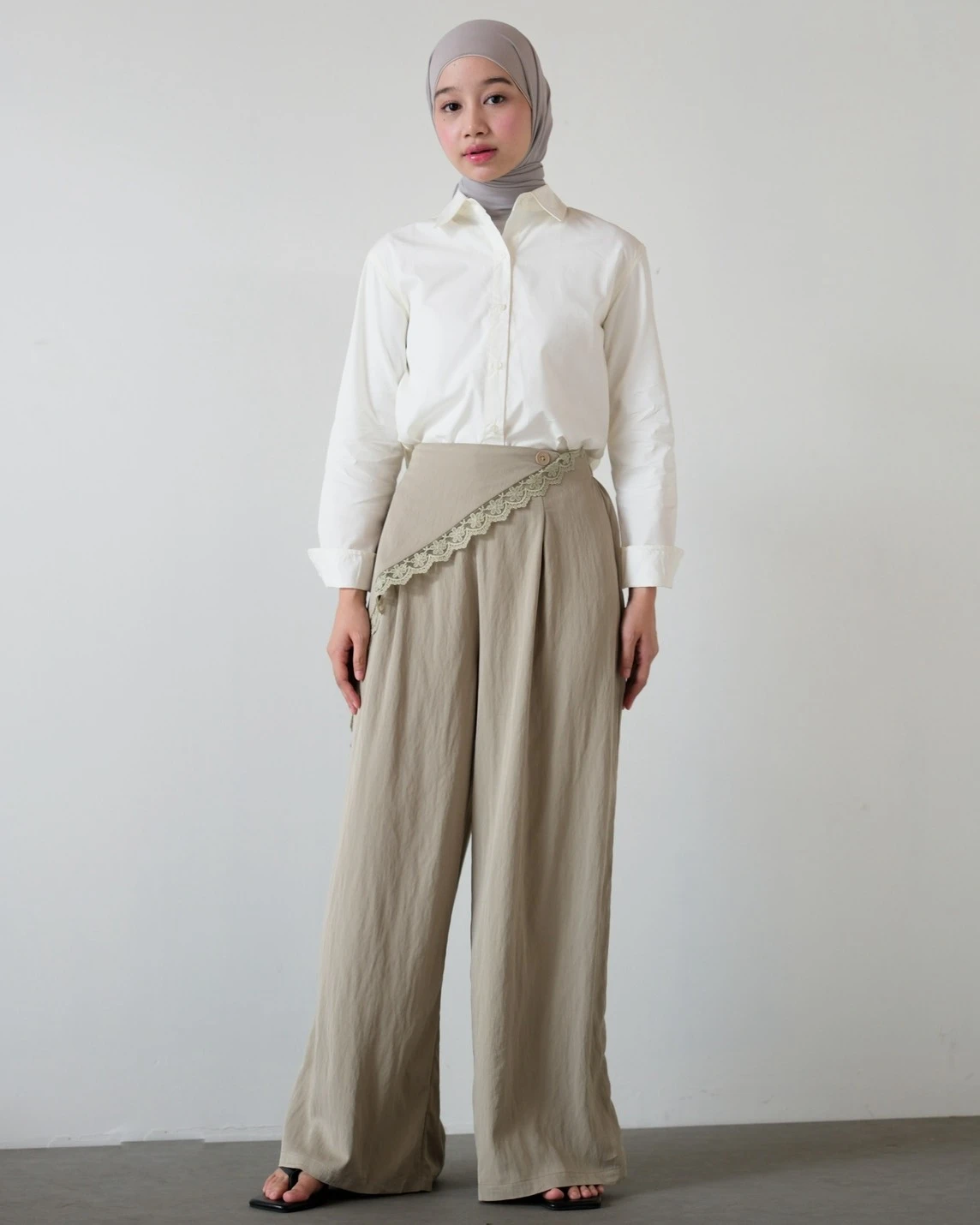 Alternative view of Cetria Cullote Pants Kode 1007 Khaki