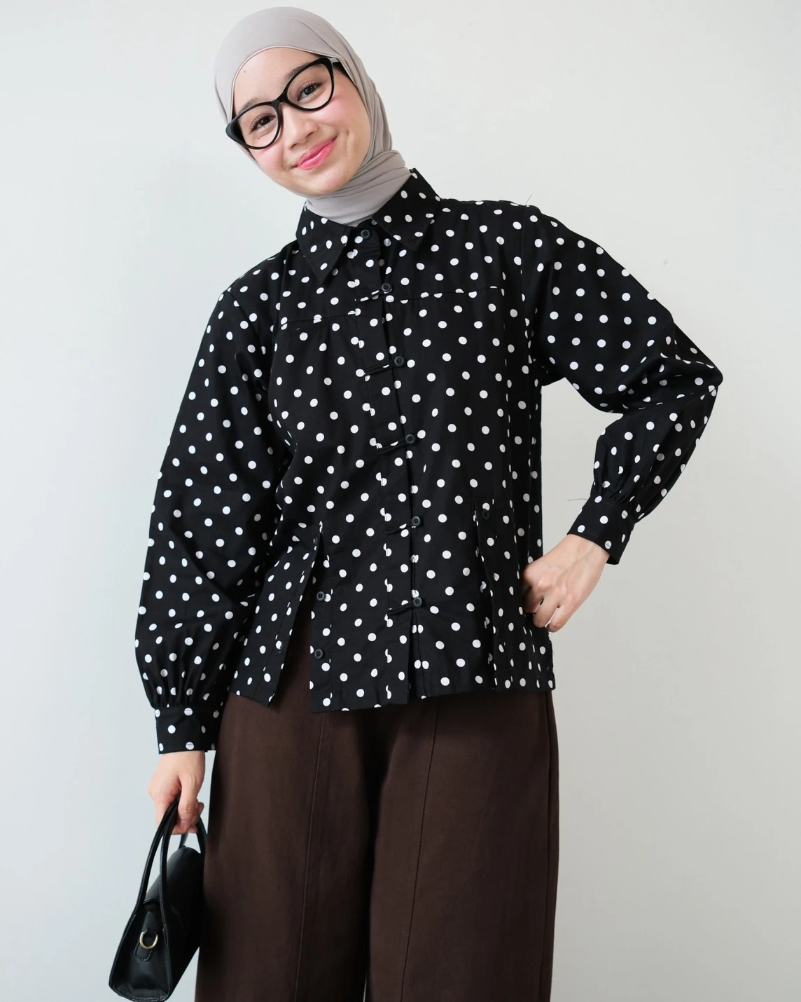 Corla Polka Shirt Black