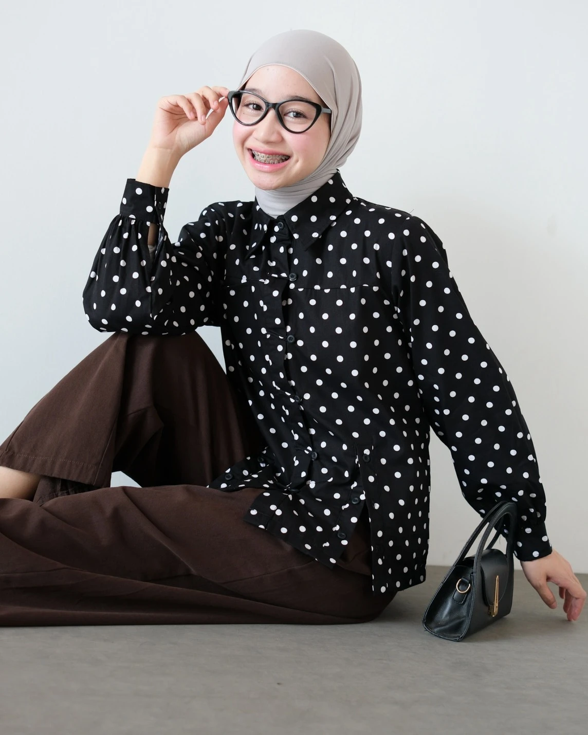 Alternative view of Corla Polka Shirt Black