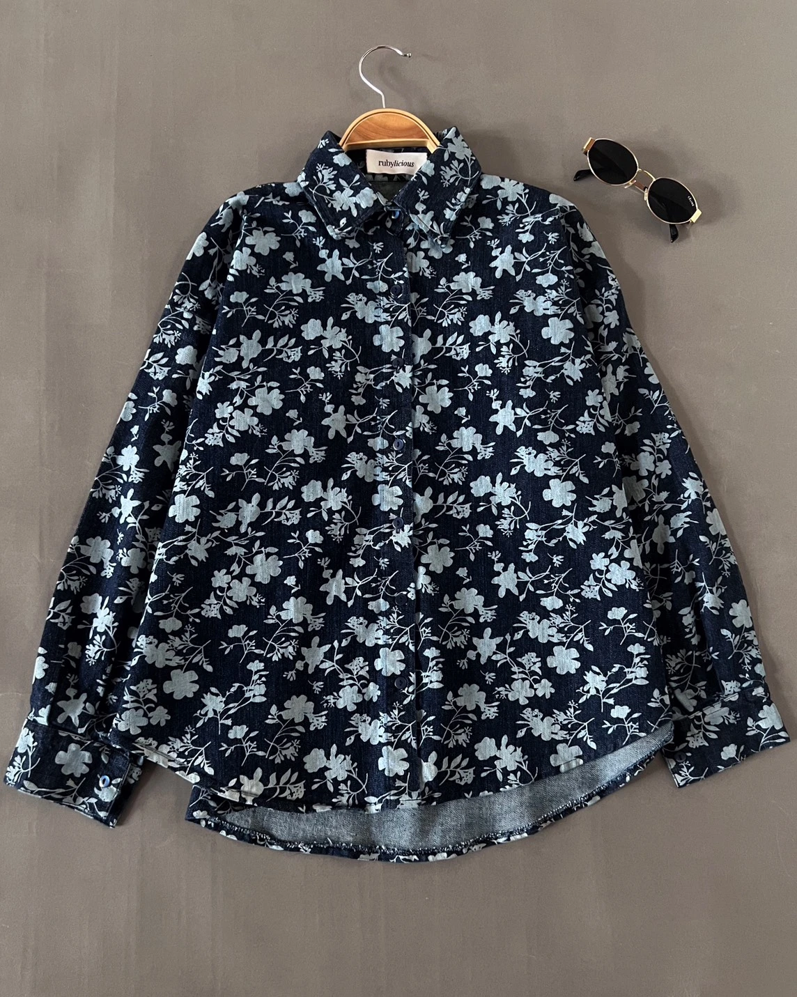 Zianka Denim Shirt Kode 6860 Dark Blue - Image 3