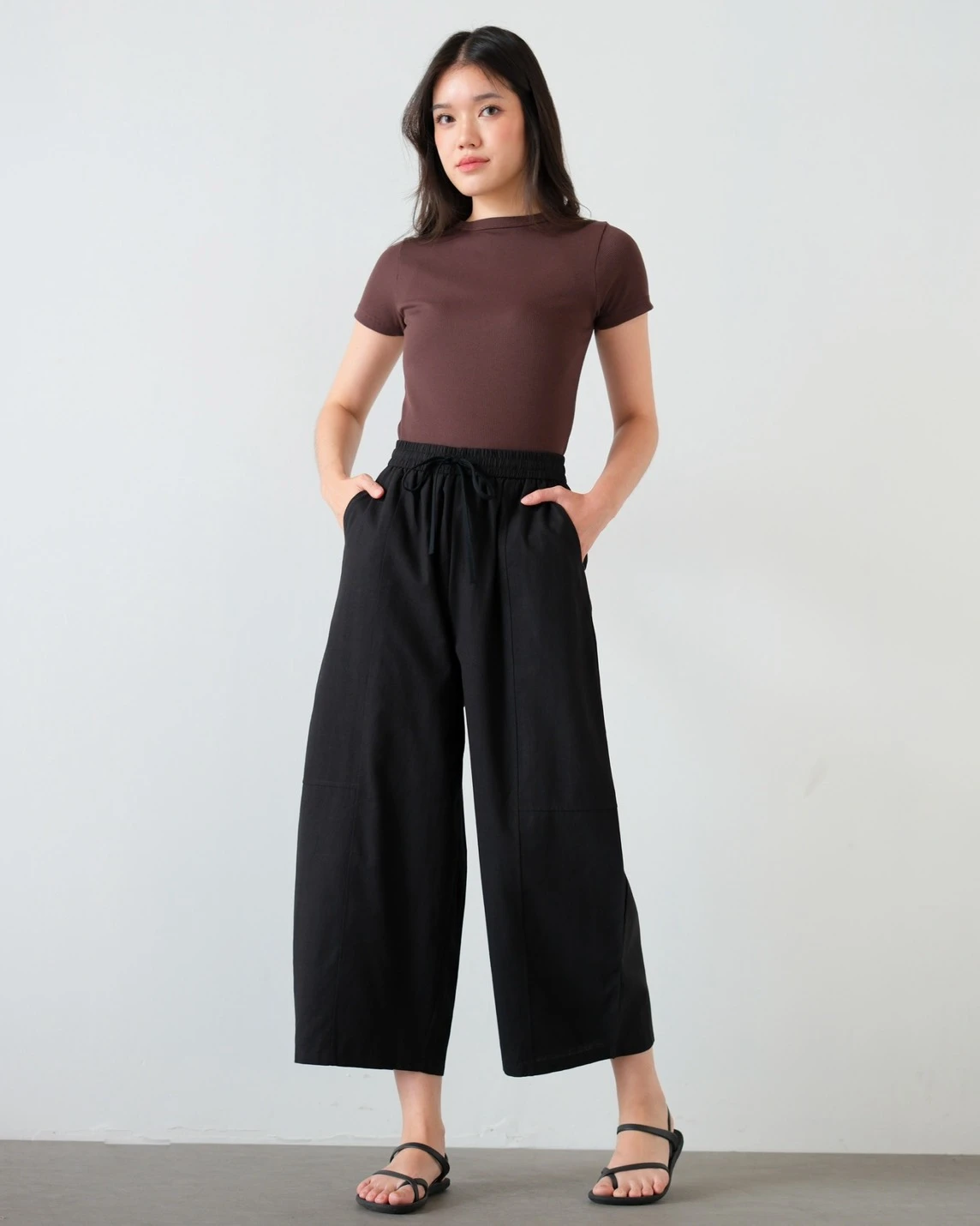Alternative view of Baylie Barrel Pants Kode 2831 Black