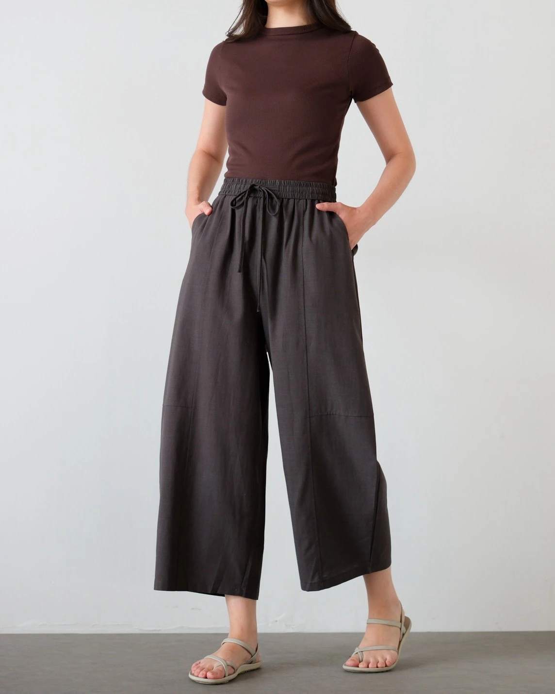 Baylie Barrel Pants Kode 2831 Dark Grey