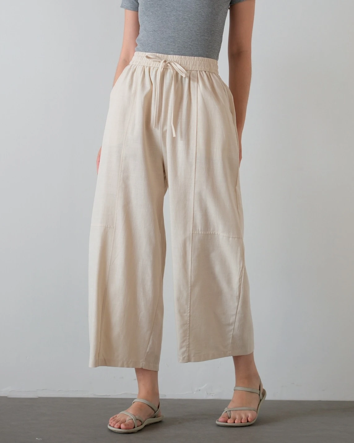 Alternative view of Baylie Barrel Pants Kode 2831 Cream