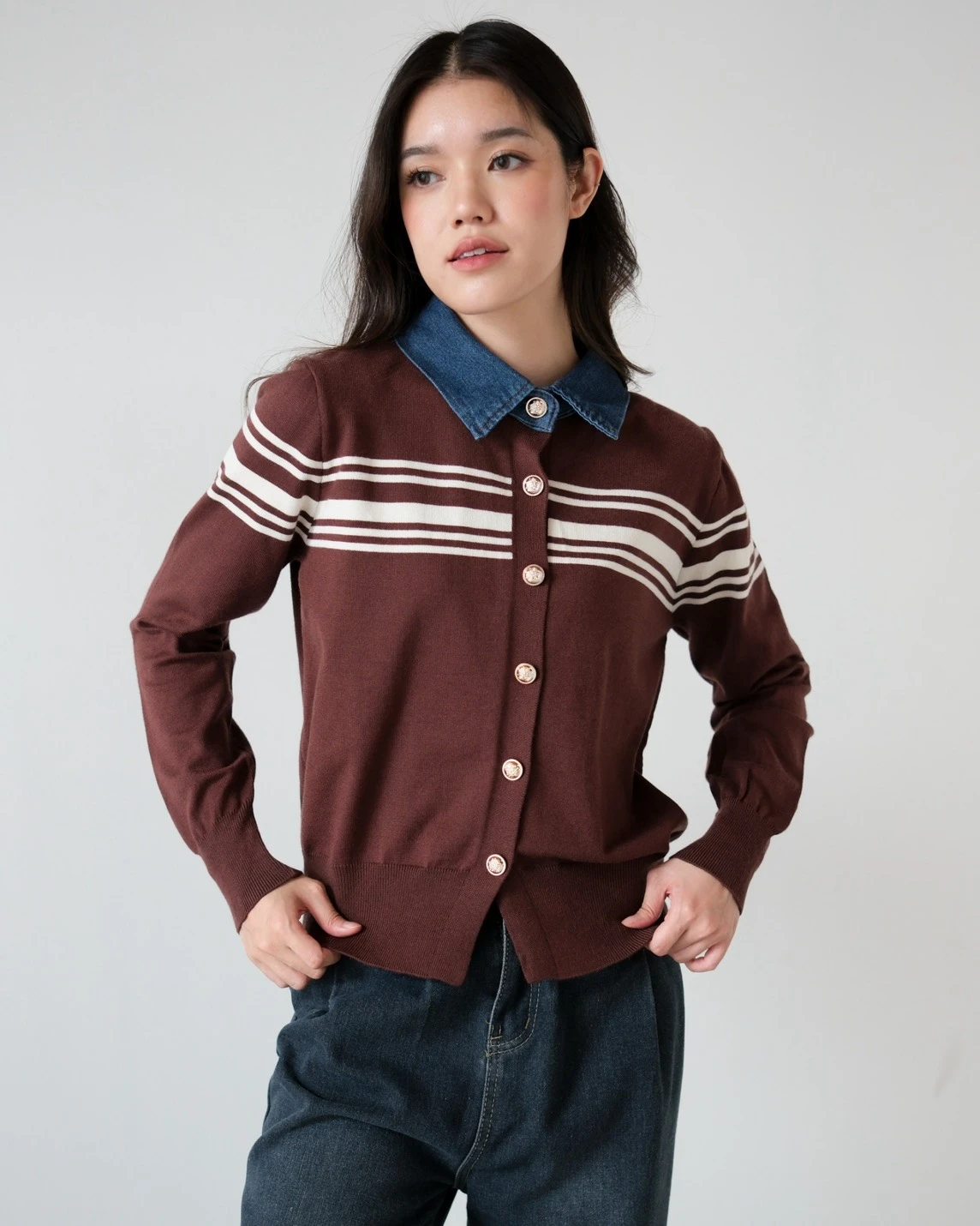 Chedva Longsleeve Kode 1-P Coffee