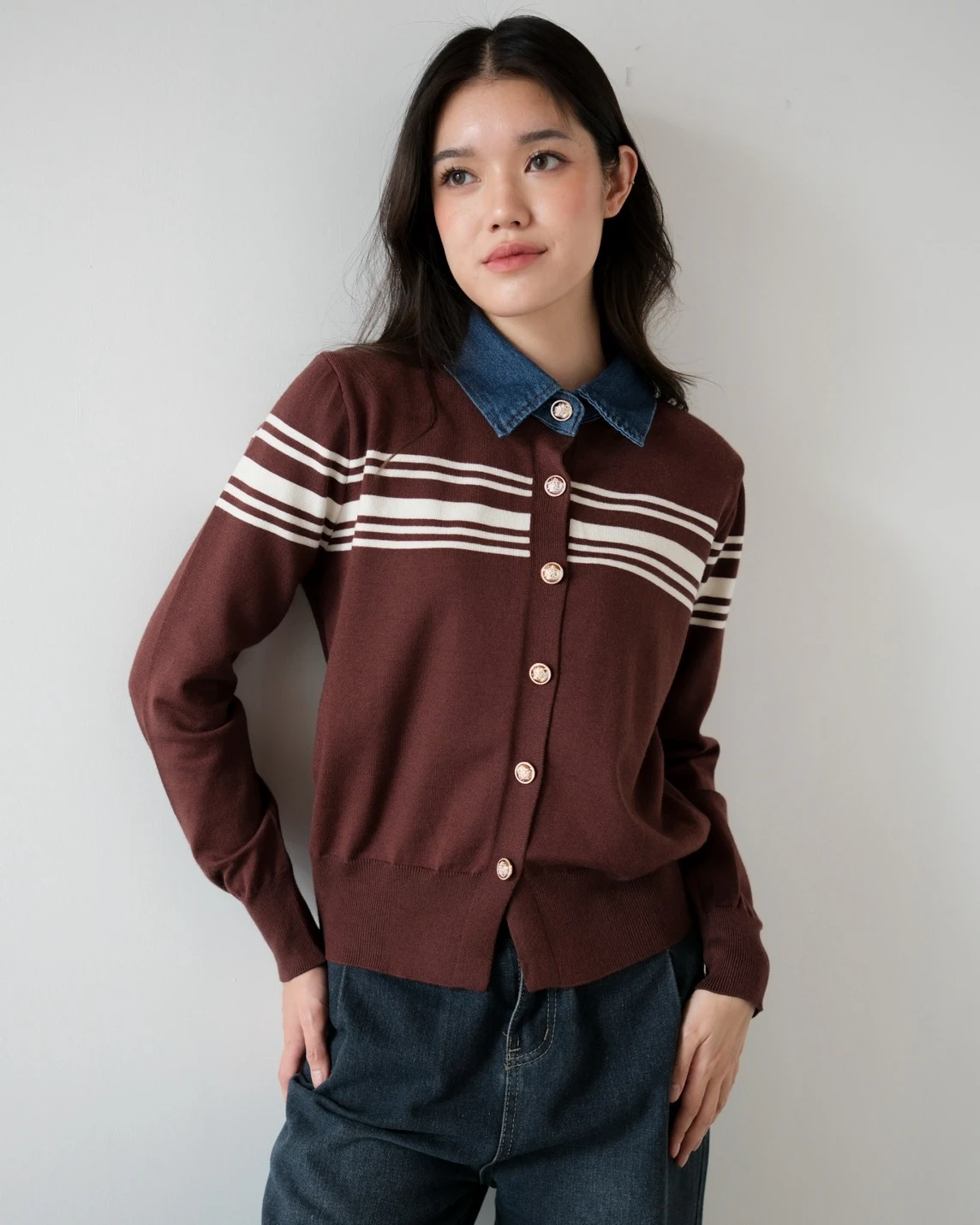 Alternative view of Chedva Longsleeve Kode 1-P Coffee