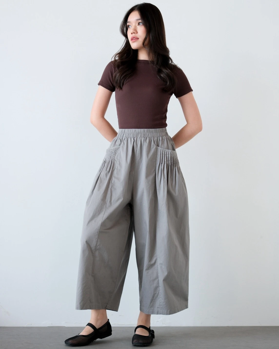 Hinata Barrel Pants Kode 22609 Grey