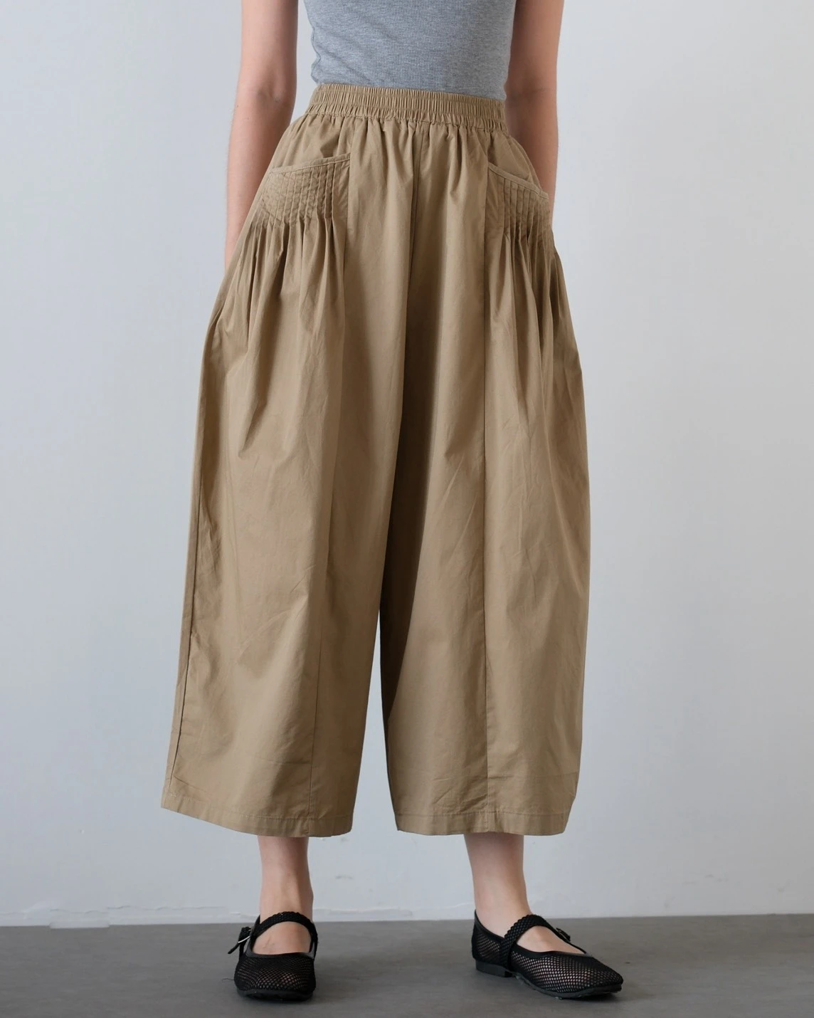 Alternative view of Hinata Barrel Pants Kode 22609 Khaki