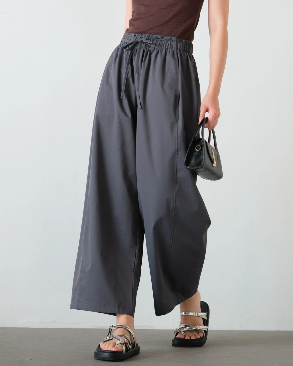 Alternative view of Ixelya Barrel Pants Kode 3316 Dark Grey