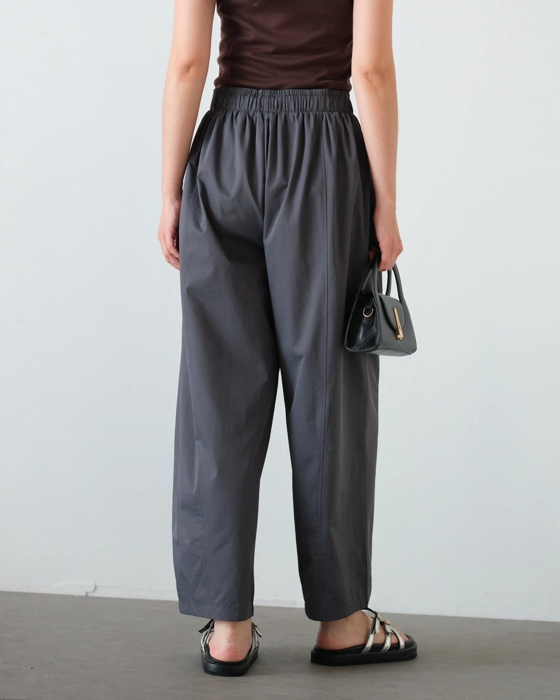 Ixelya Barrel Pants Kode 3316 Dark Grey - Image 3