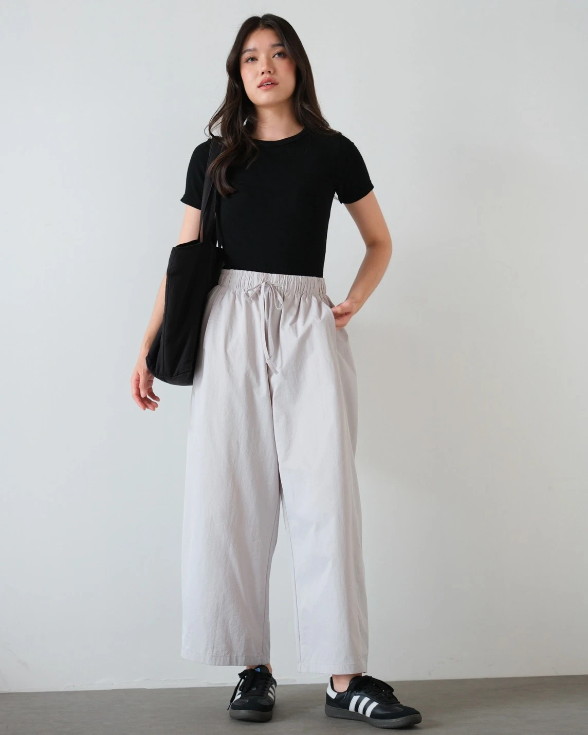 Alternative view of Ixelya Barrel Pants Kode 3316 Grey