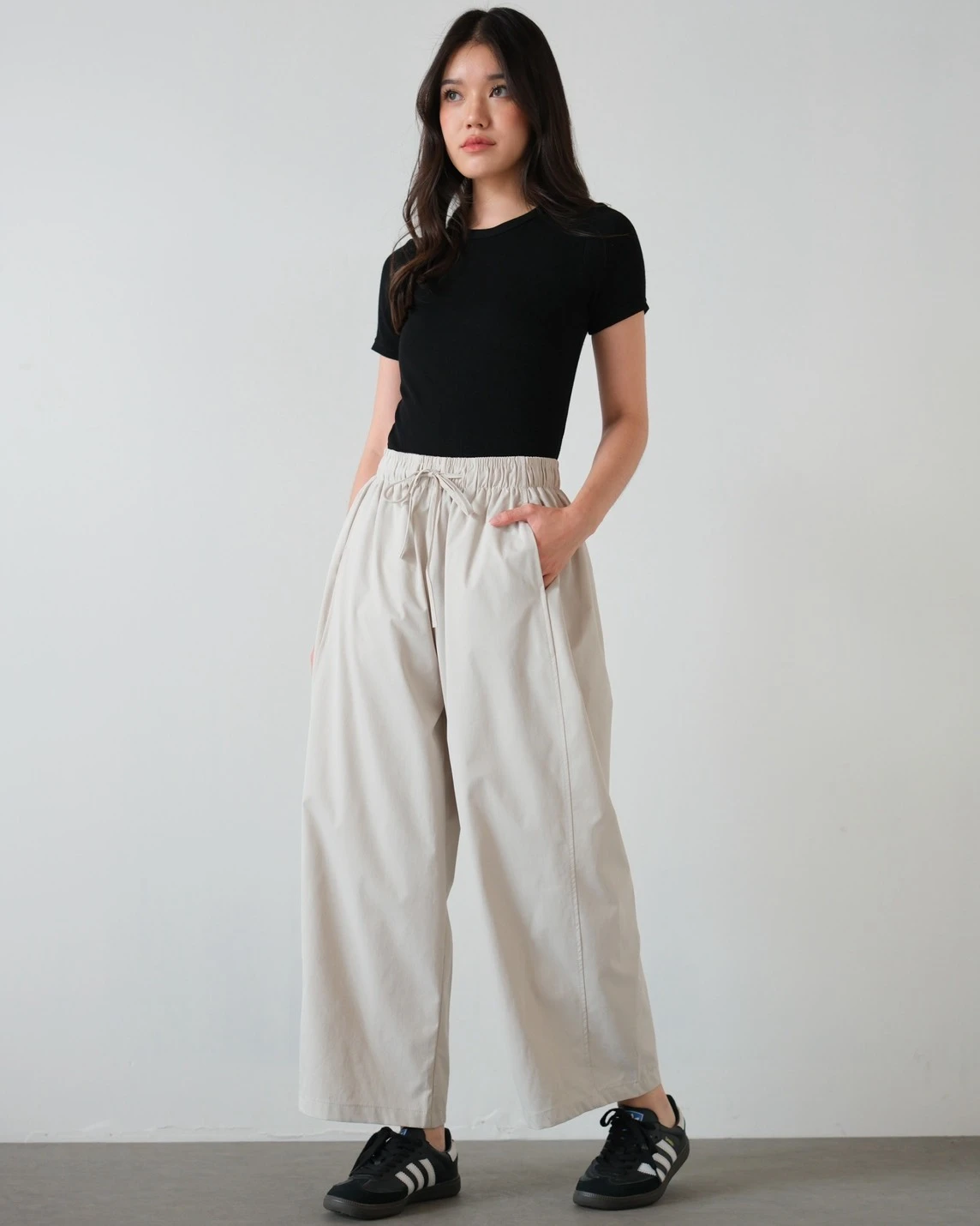 Ixelya Barrel Pants Kode 3316 Beige