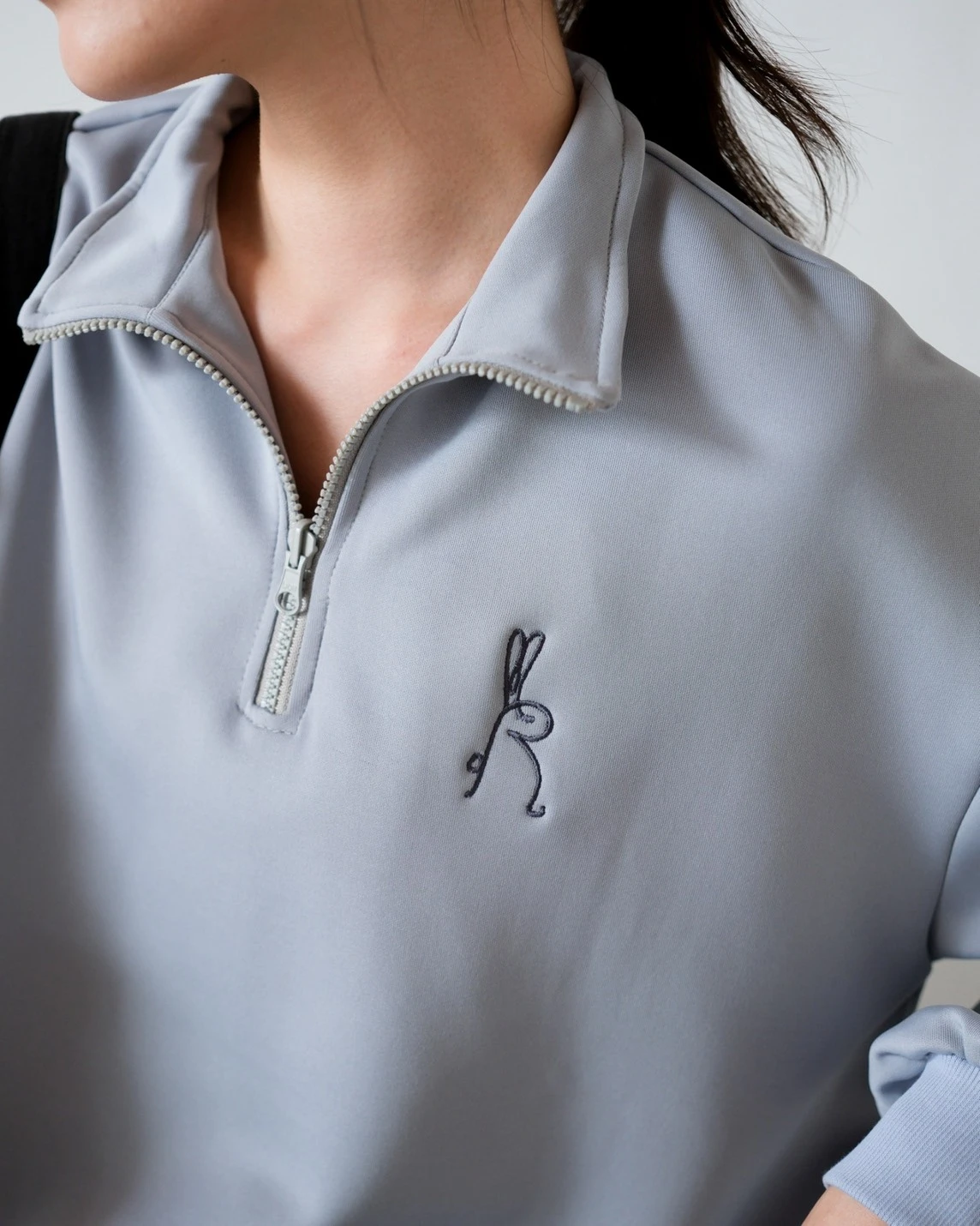 Mauri Zip Sweater Grey - Image 2