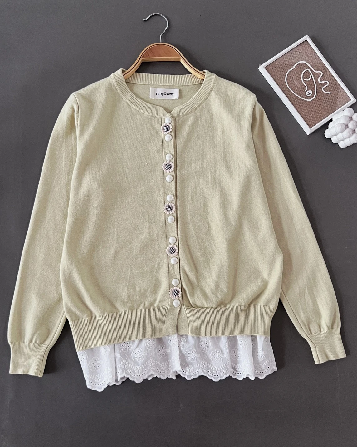Alternative view of Dhefa Cardi Kode 362P Lime