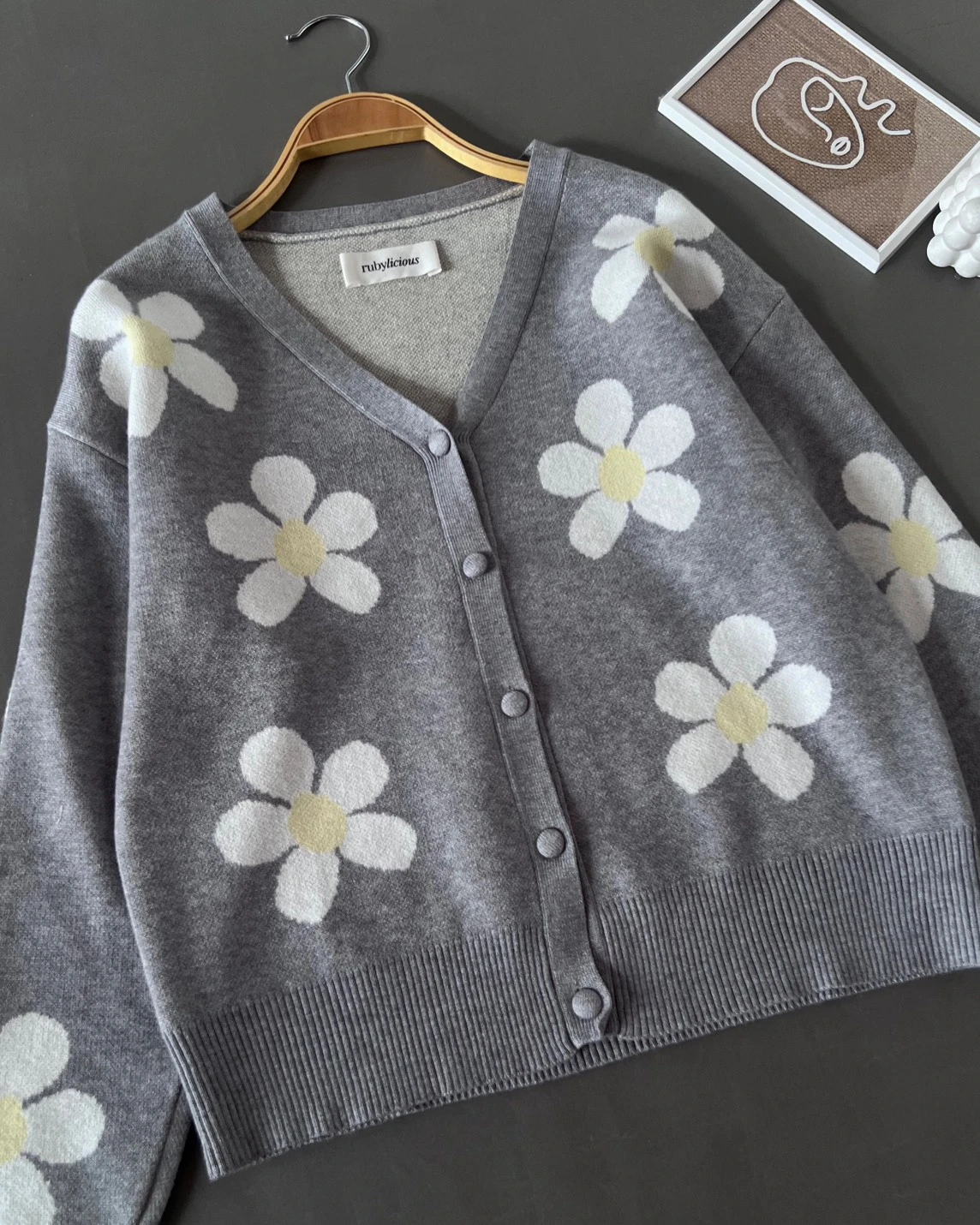 Qelra Cardi Kode 388P Misty Grey