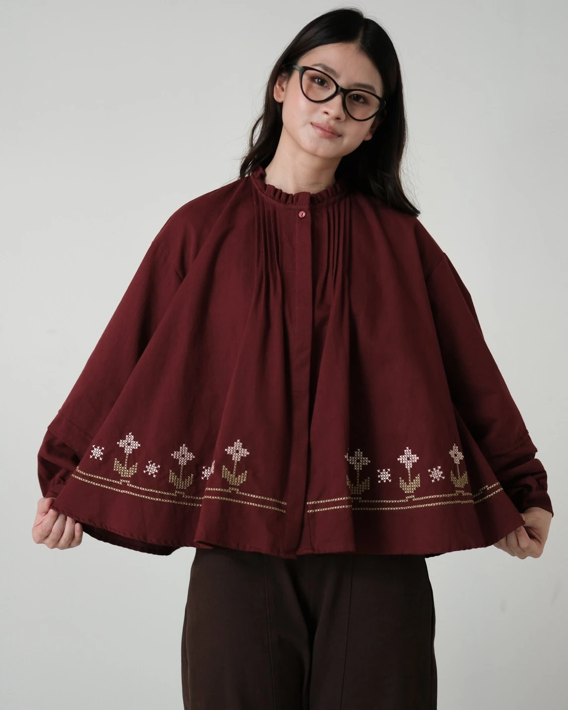 Alternative view of Alonica Shirt Kode 80162 Maroon