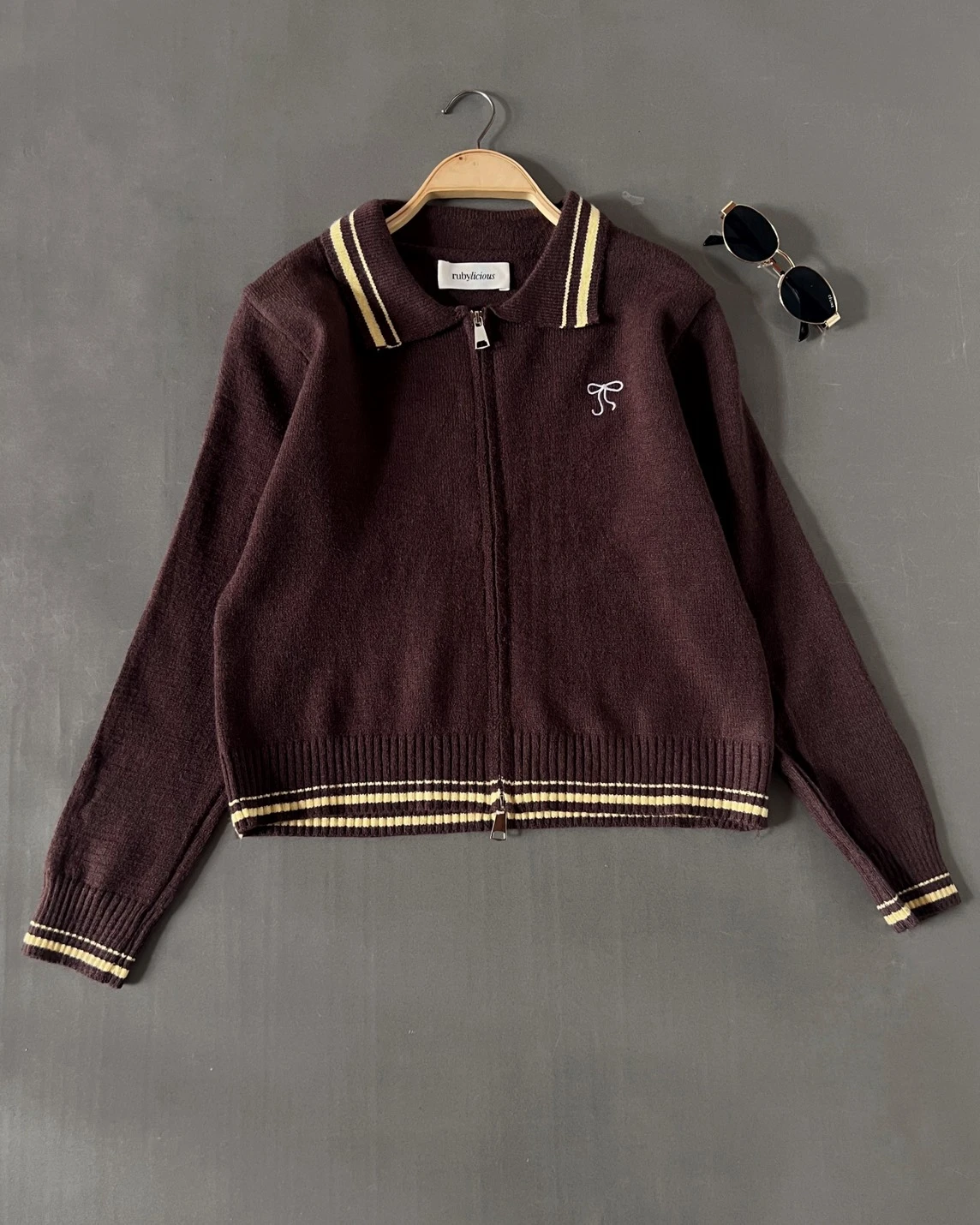 Alternative view of Laciya Knit Jacket Kode 73P Coffee