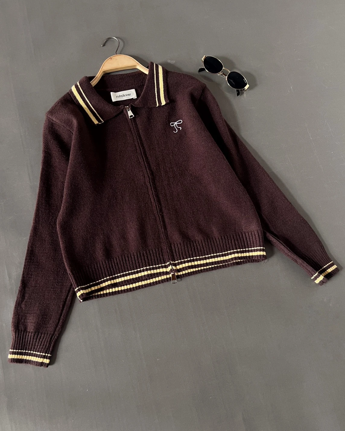 Laciya Knit Jacket Kode 73P Coffee