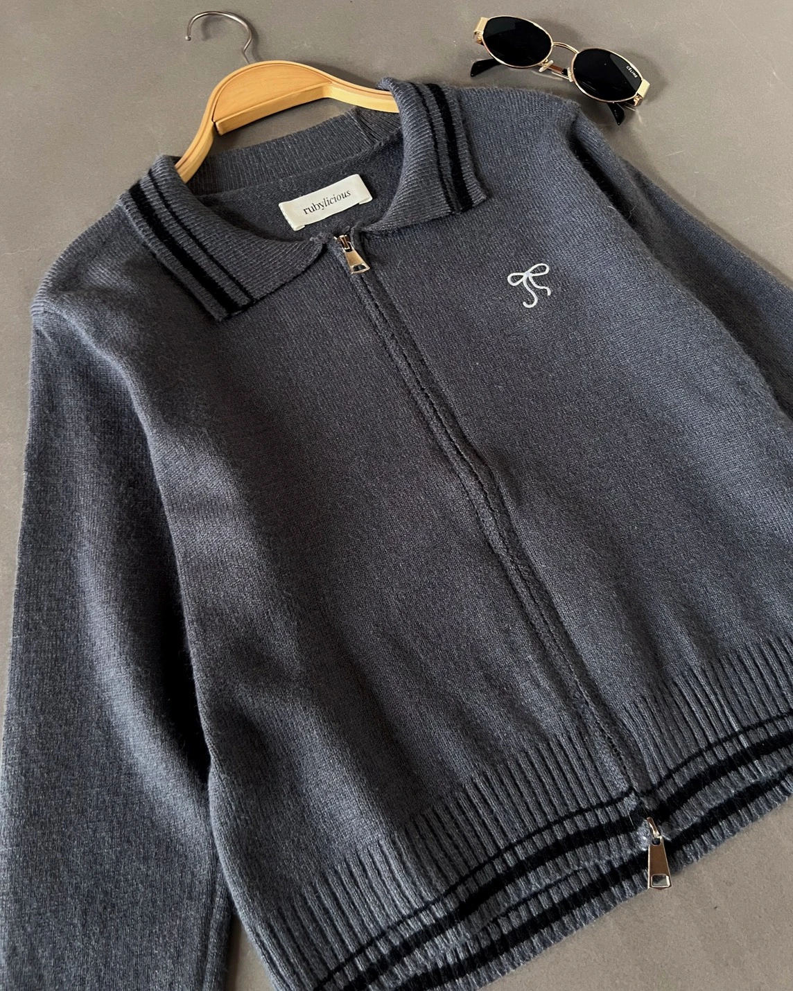 Alternative view of Laciya Knit Jacket Kode 73P Dark Grey