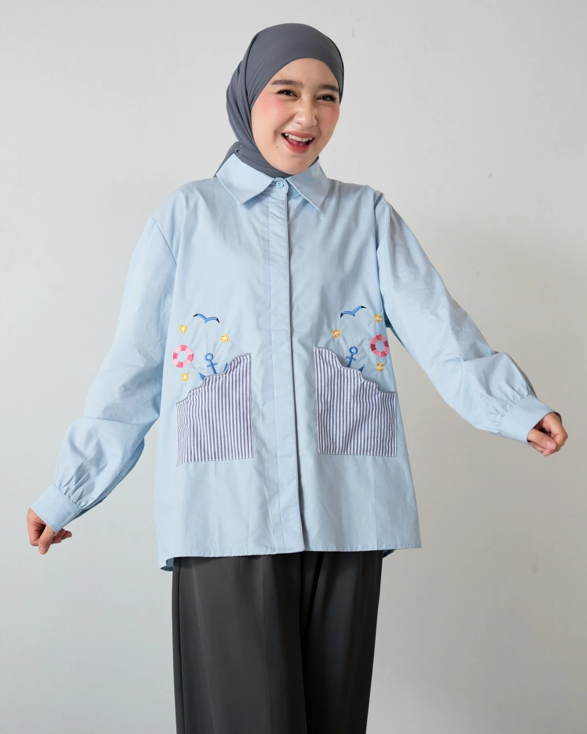 Pina Shirt Dusty Blue