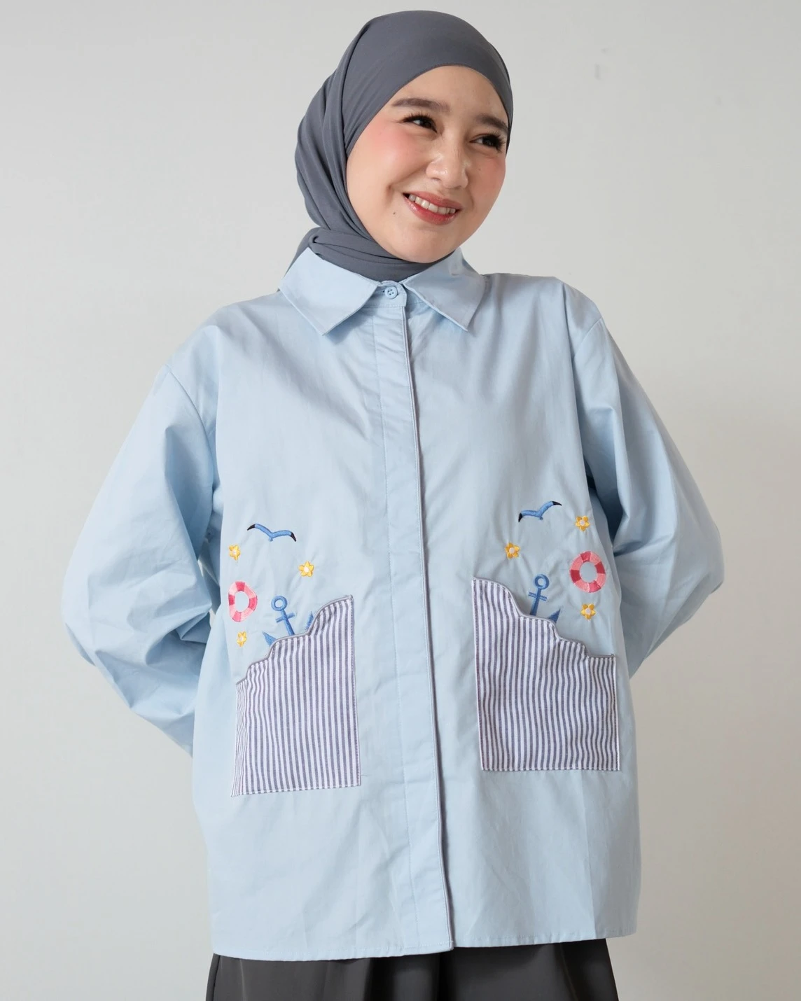 Alternative view of Pina Shirt Dusty Blue