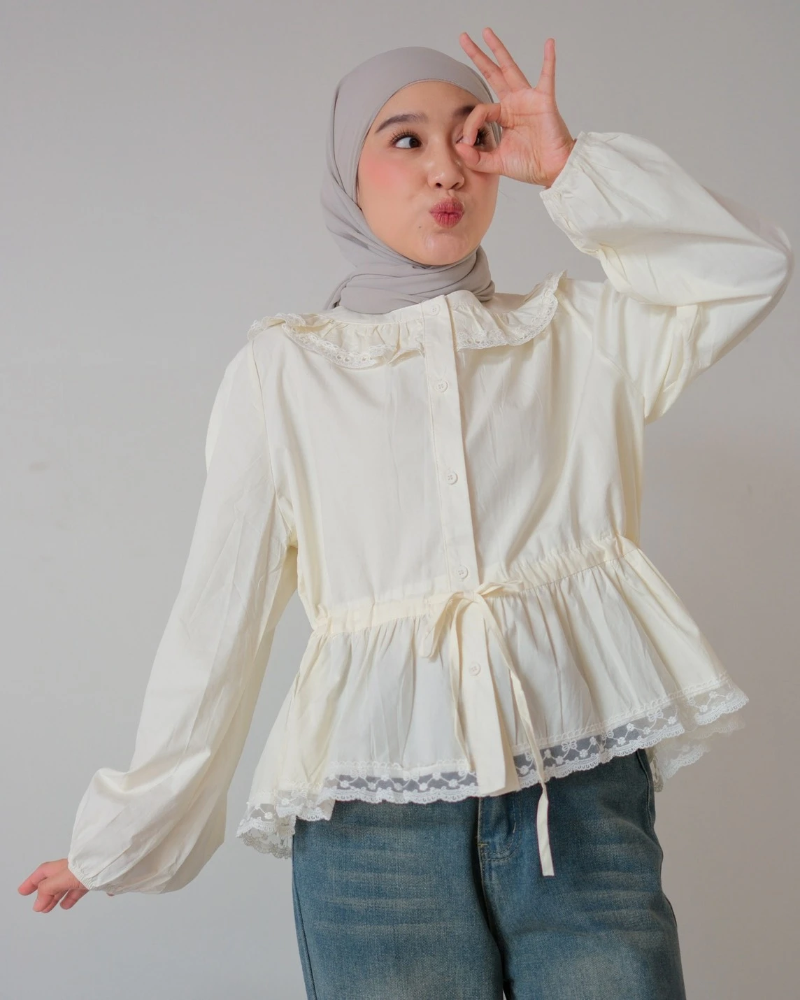 Fonia Shirt Kode 123N Ivory