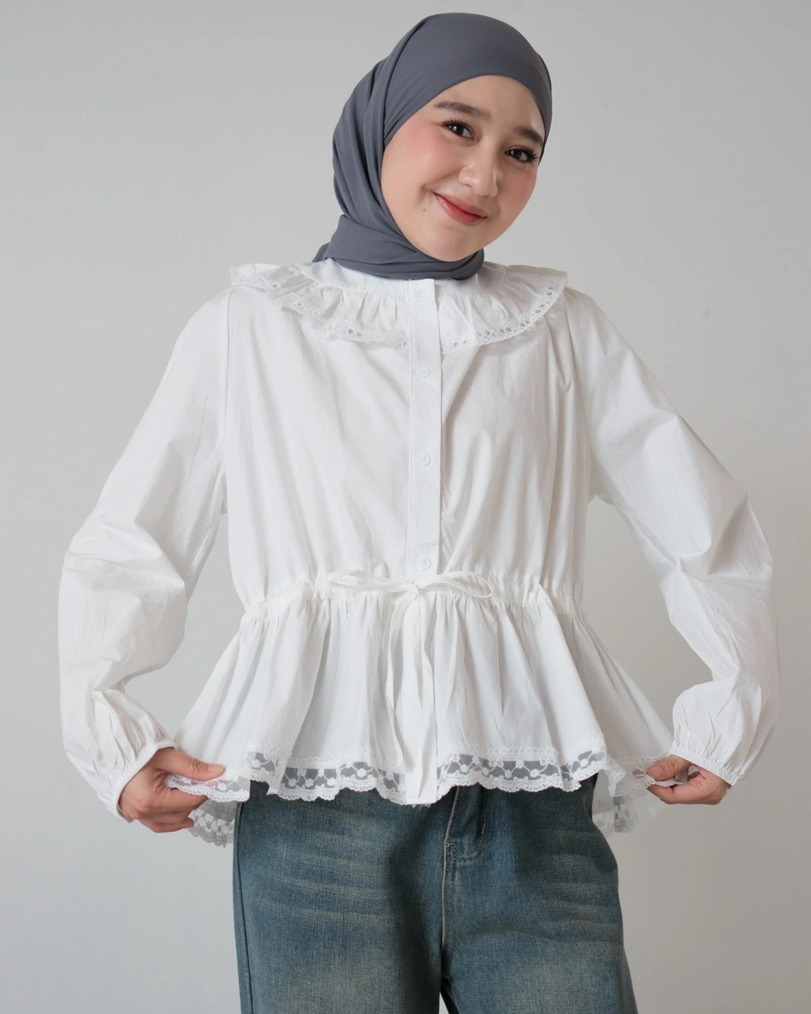 Fonia Shirt Kode 123N White