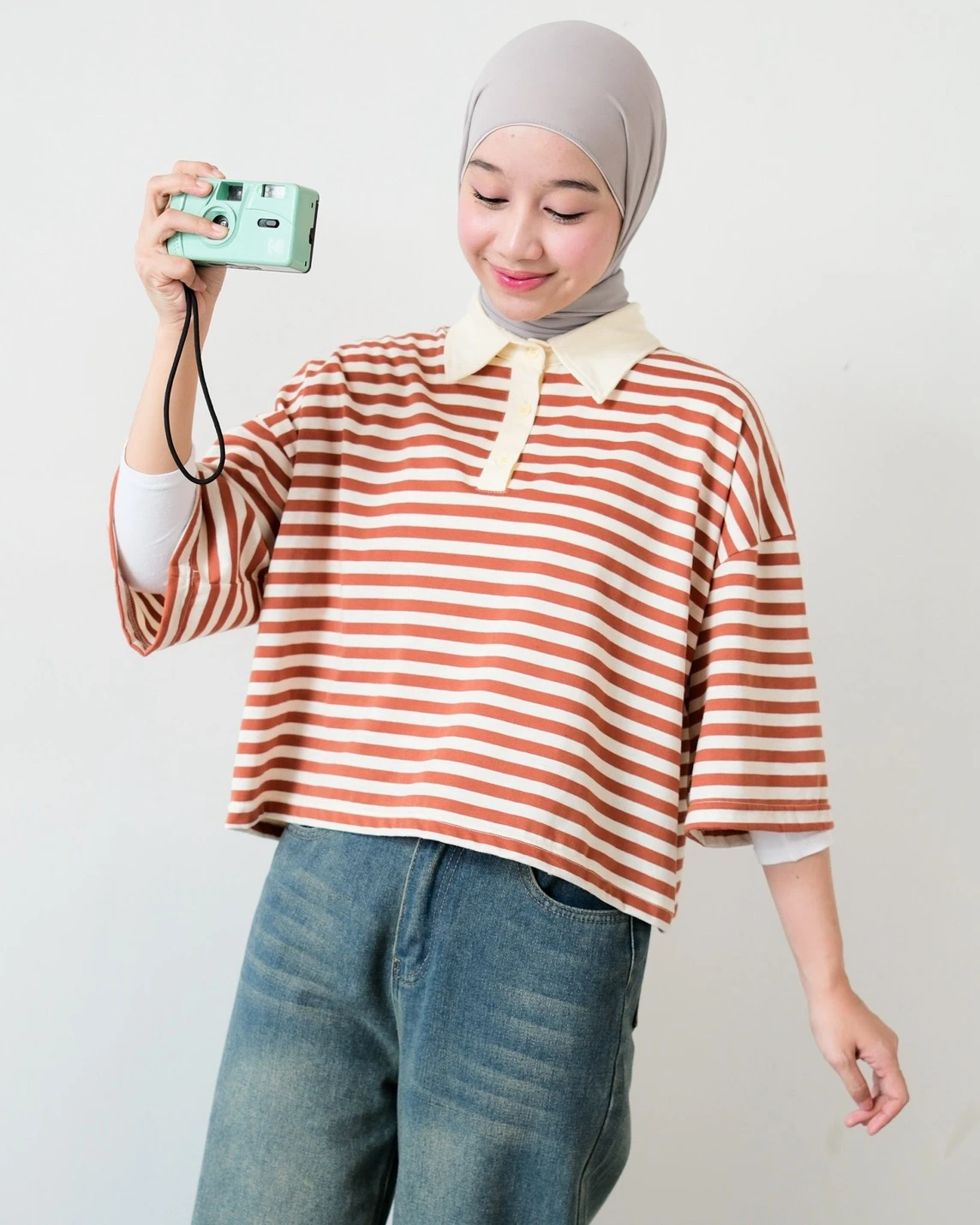 Alternative view of Anyta Stripe Top Cream-Hazelnut