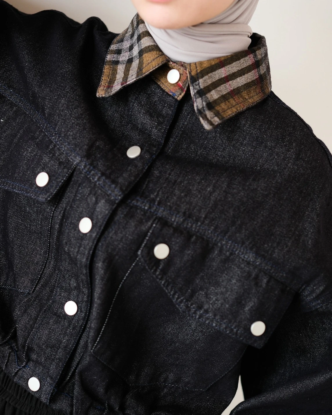 Alternative view of Ilayna Denim Jacket Kode 548N M.Black-Brown