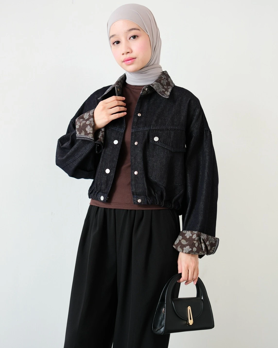 Ilayna Denim Jacket Kode 548N M.Black-Coffee