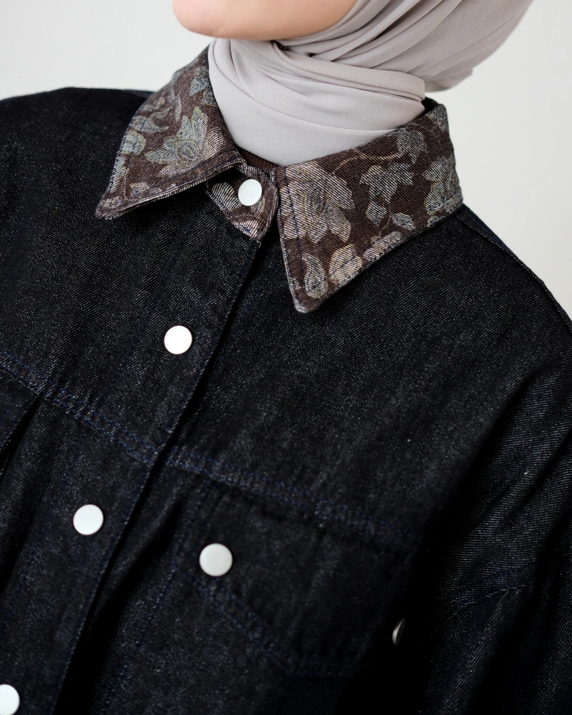 Alternative view of Ilayna Denim Jacket Kode 548N M.Black-Coffee