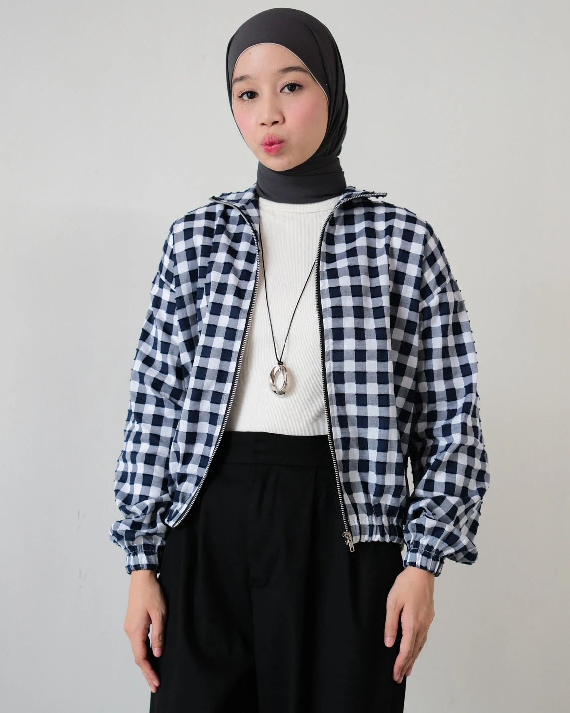 Alternative view of Veryl Plaid Jacket Kode 80527