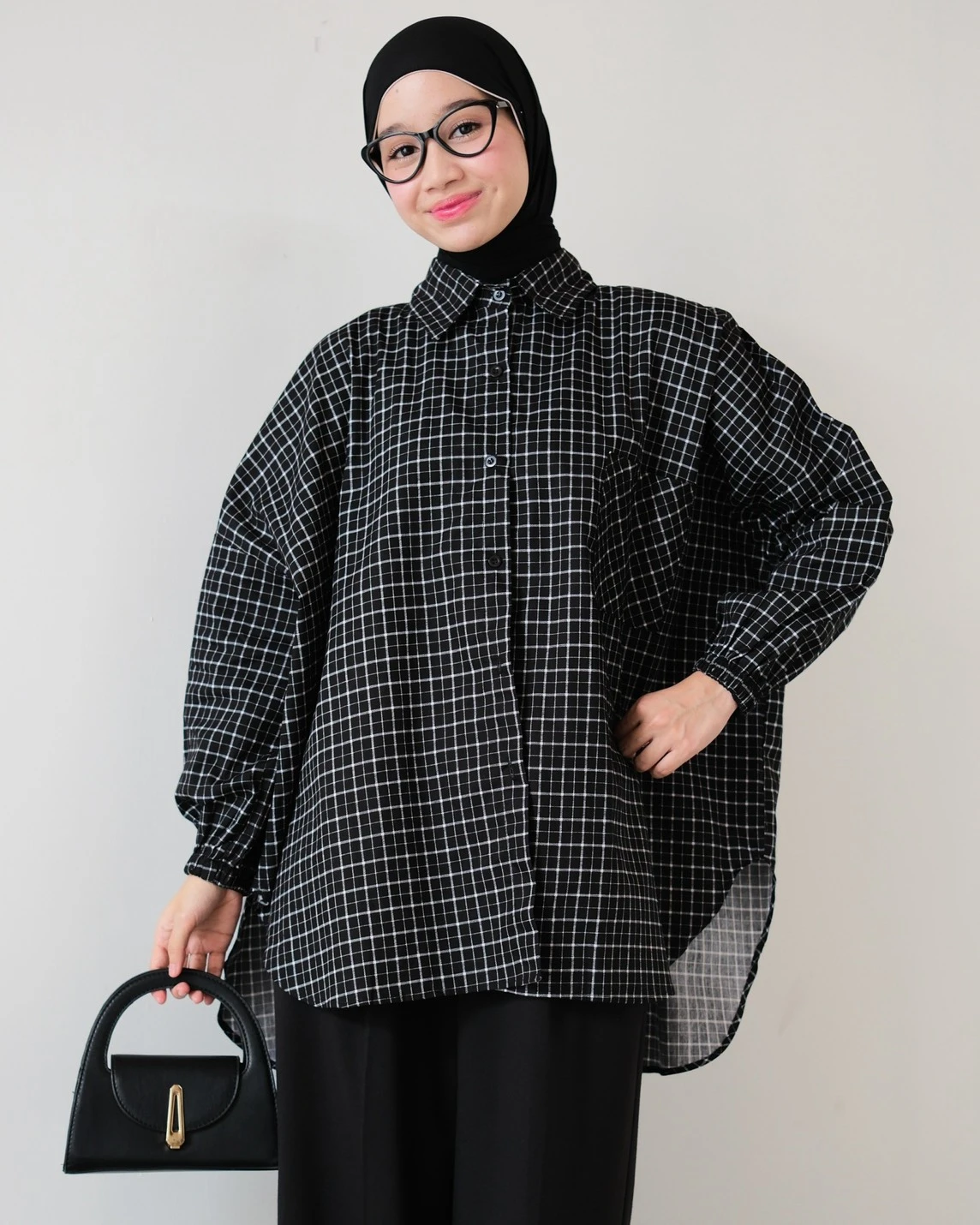 Alternative view of Volca Plaid Shirt Kode 14310 Black