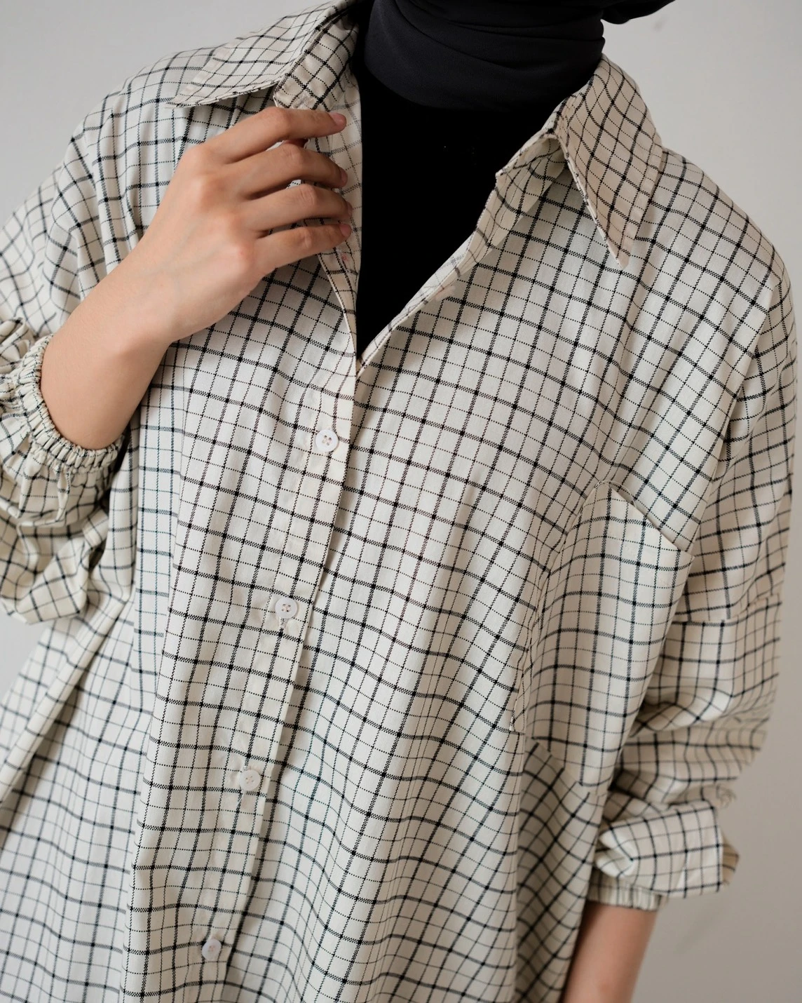 Alternative view of Volca Plaid Shirt Kode 14310 Beige