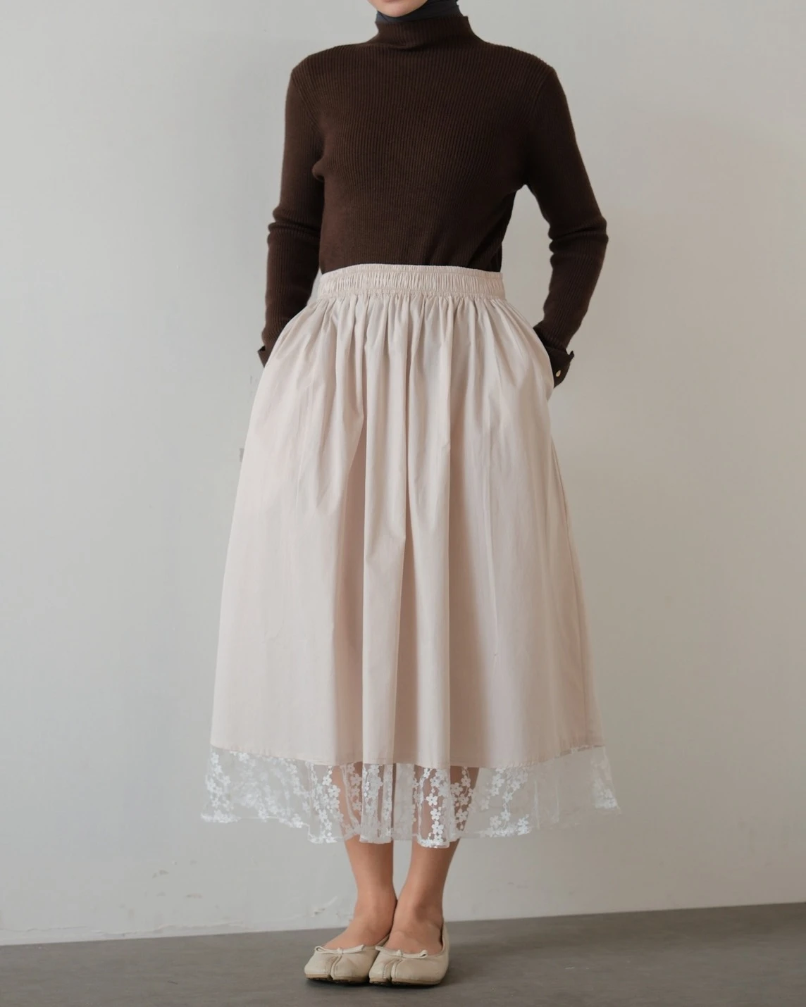 Ucha Skirt Kode 71073 Beige