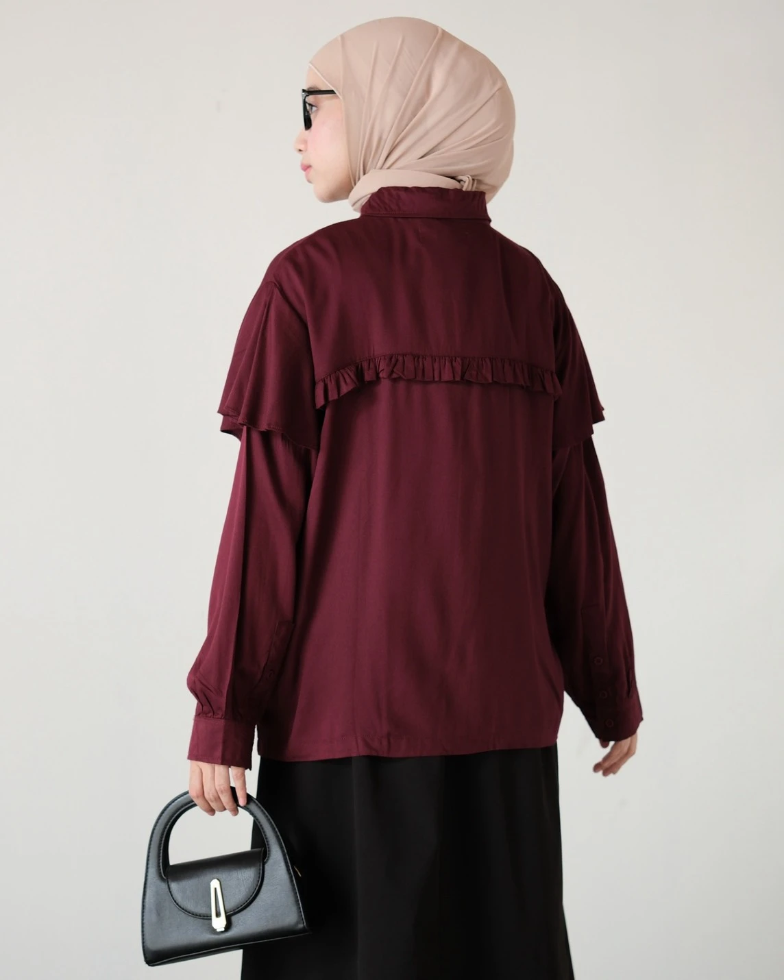 Belisca Shirt Burgundy - Image 4