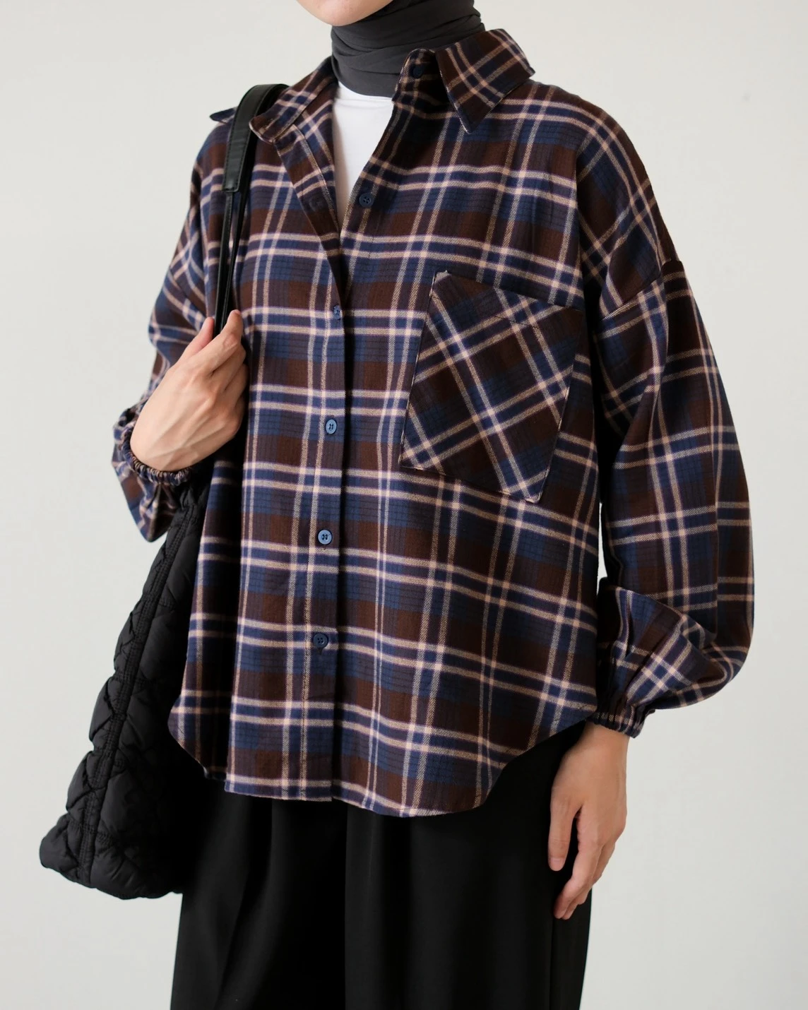 Izethra Plaid Shirt Kode 71185