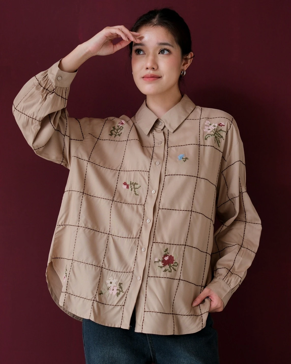 Alternative view of Lyra Shirt Khaky