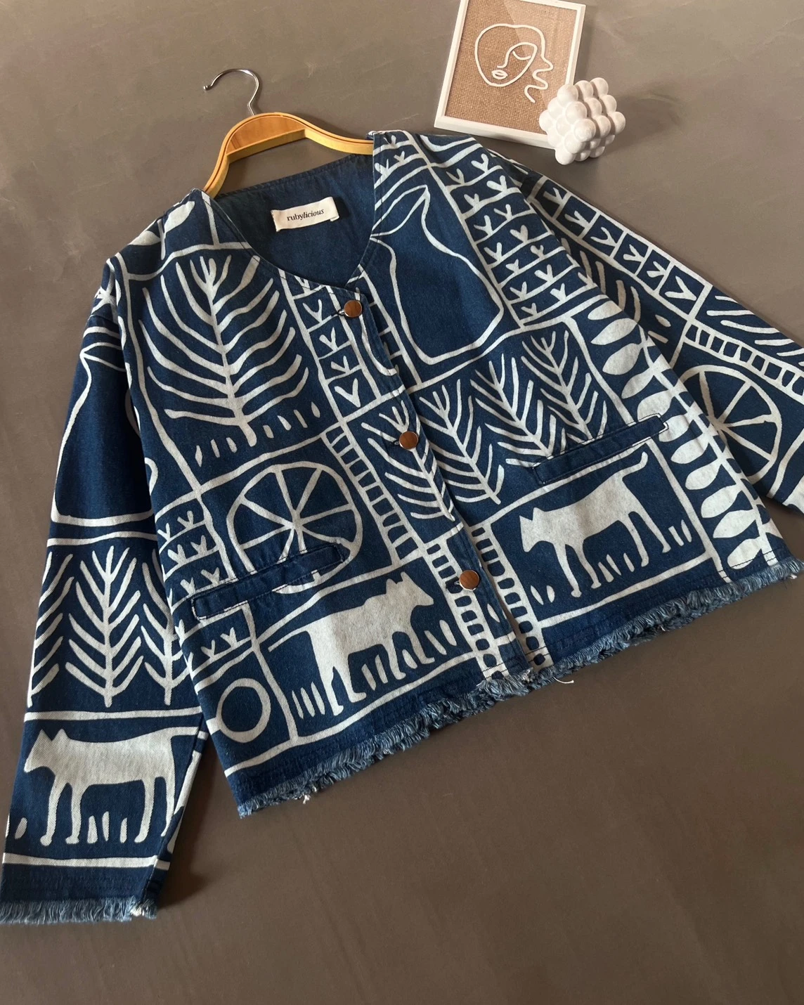 Alternative view of Winka Denim Cardi Kode S1123B Medium Blue