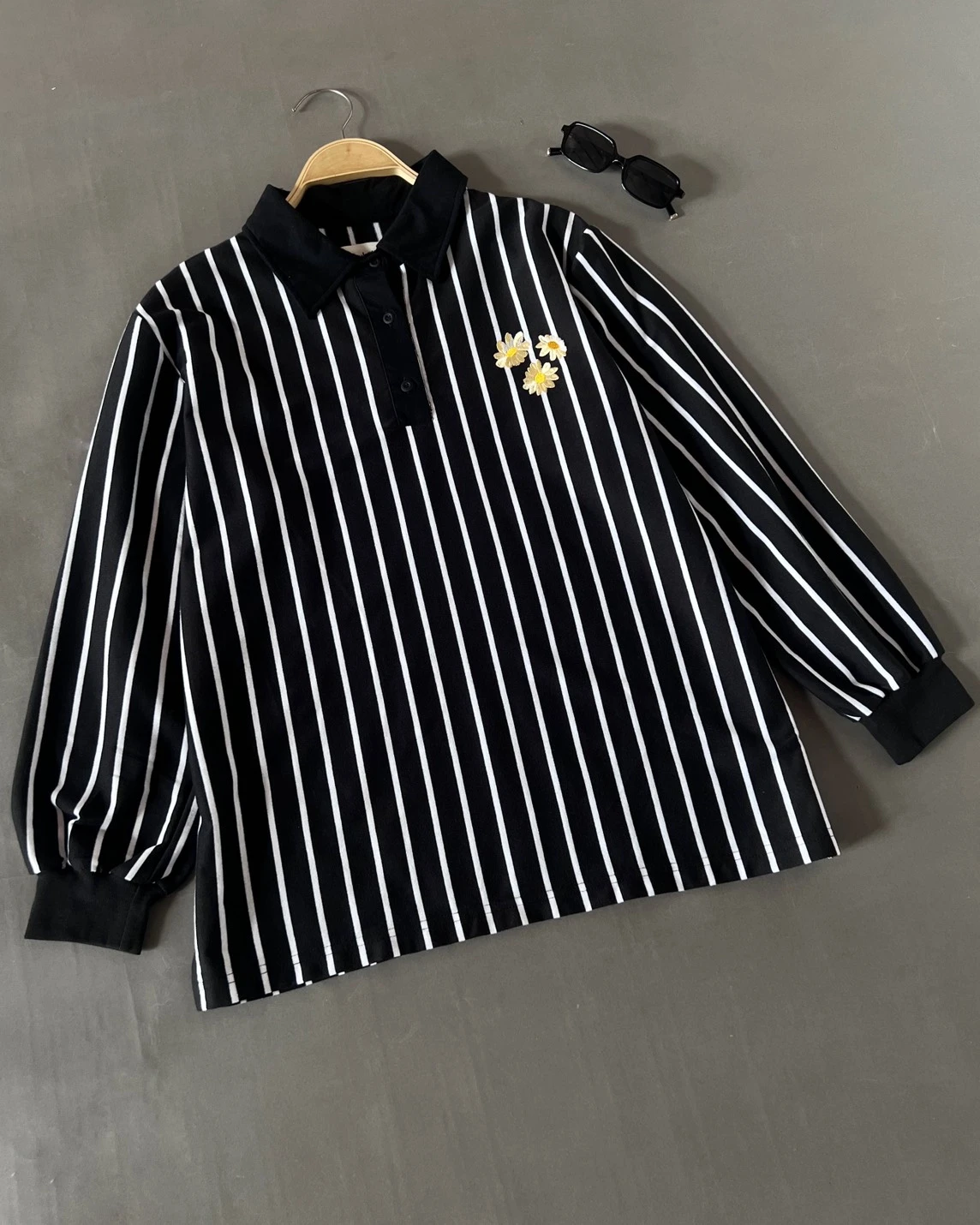 Wooney Stripe Shirt Black-Bw Small