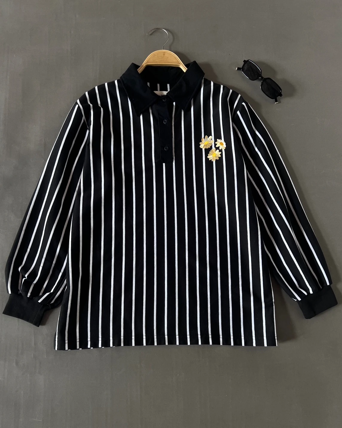 Wooney Stripe Shirt Black-Bw Small - Image 3