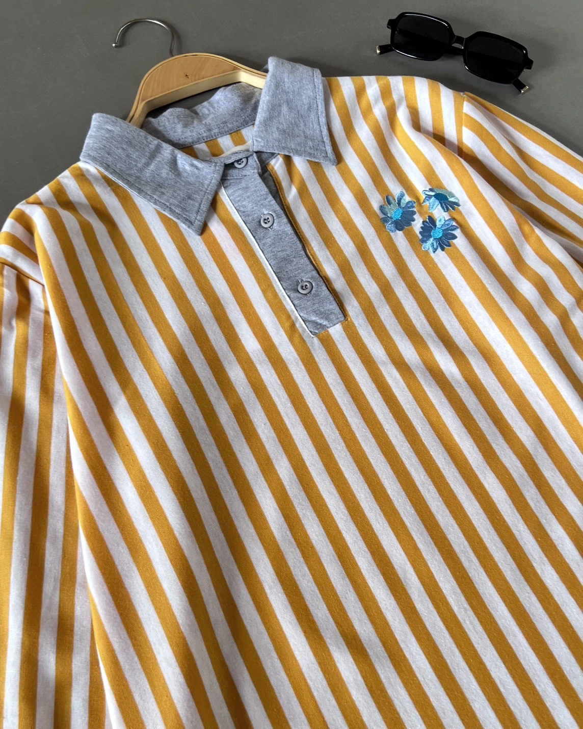 Wooney Stripe Shirt Mustard-Bw