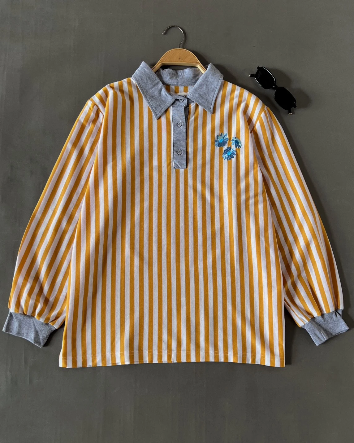 Alternative view of Wooney Stripe Shirt Mustard-Bw
