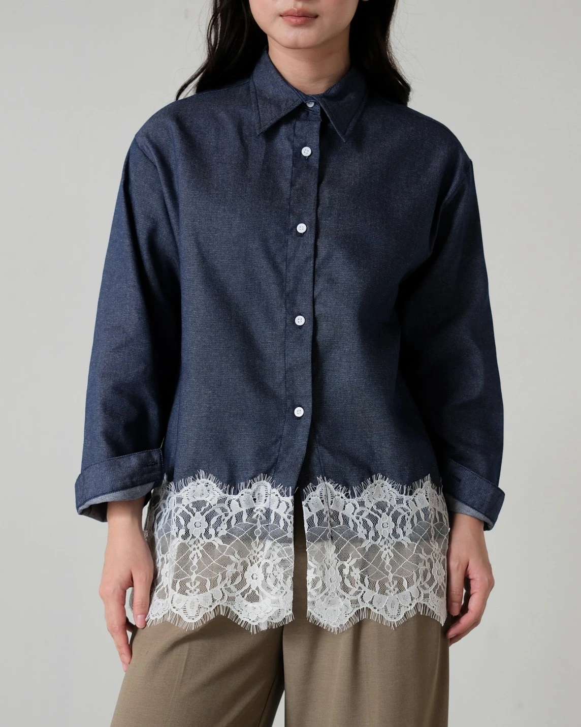 Macika Denim Shirt Kode Ps1101 Dark Blue - Image 3