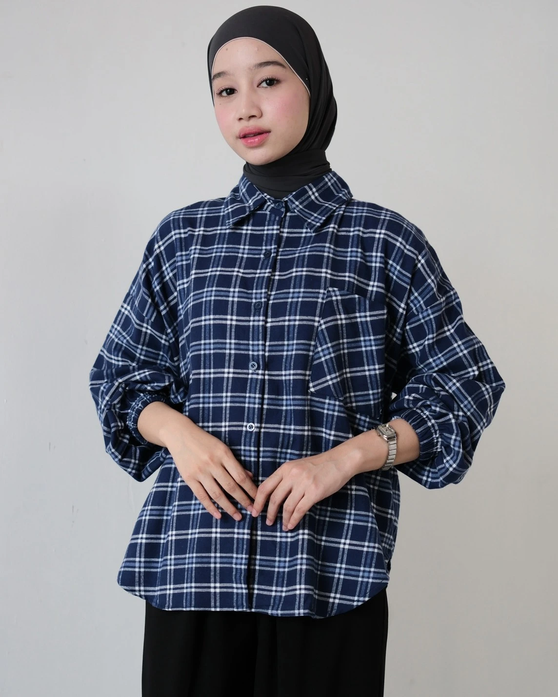 Qadea Plaid Shirt Kode 14289