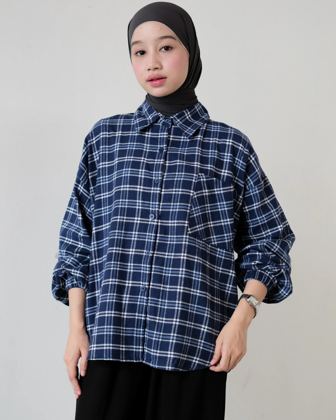 Alternative view of Qadea Plaid Shirt Kode 14289