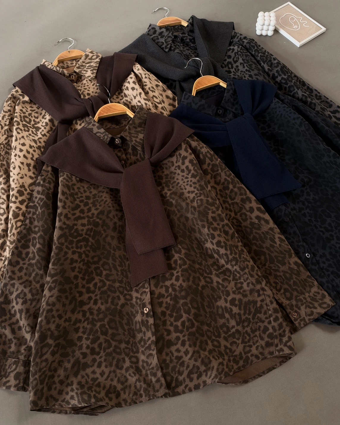 Alternative view of Onata Leopard Shirt Kode 421P Khaki