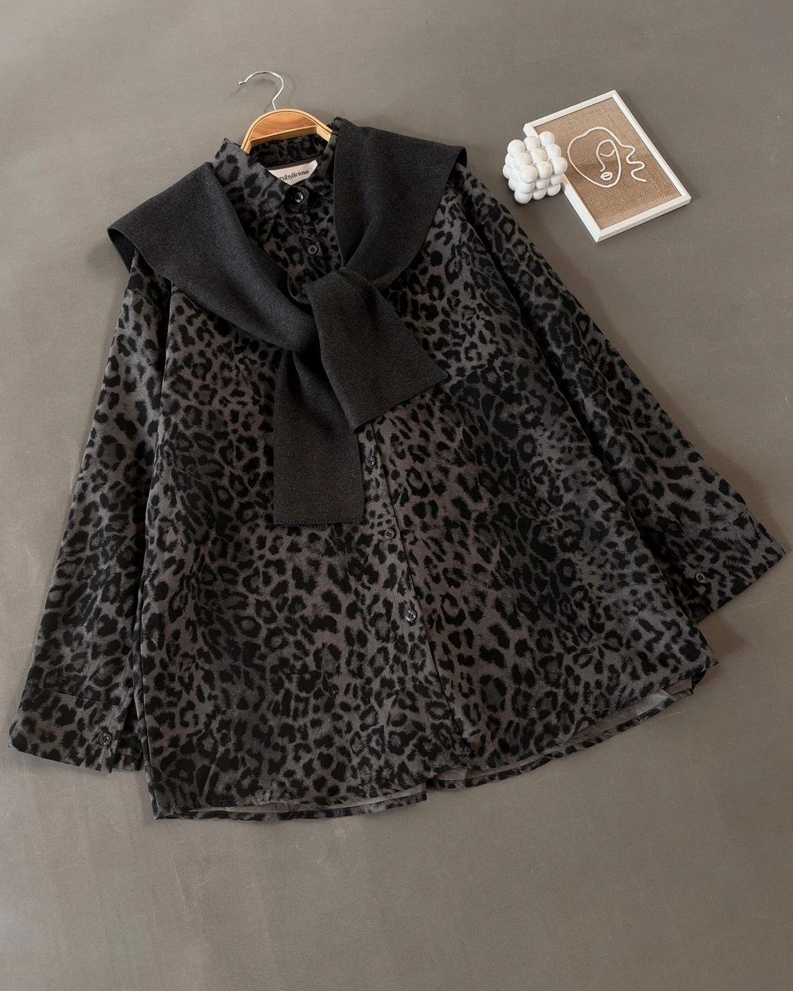 Onata Leopard Shirt Kode 421P Dark Grey